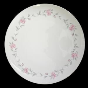 Royal Cameo Eleanor Pink Rose Garland Fine China Serving Platter Japan